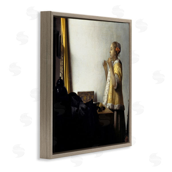 Stupell Industries One1000paintings | Young Woman With A Pearl Necklas Johannes Vermeer Painting Wall Art