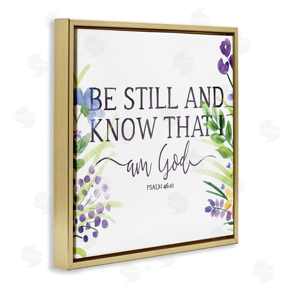 Stupell Industries OnRei | Be Still Faith Based Purple Florals