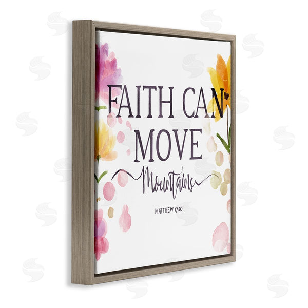 Stupell Industries OnRei | Faith Moves Mountains Faith Based Florals