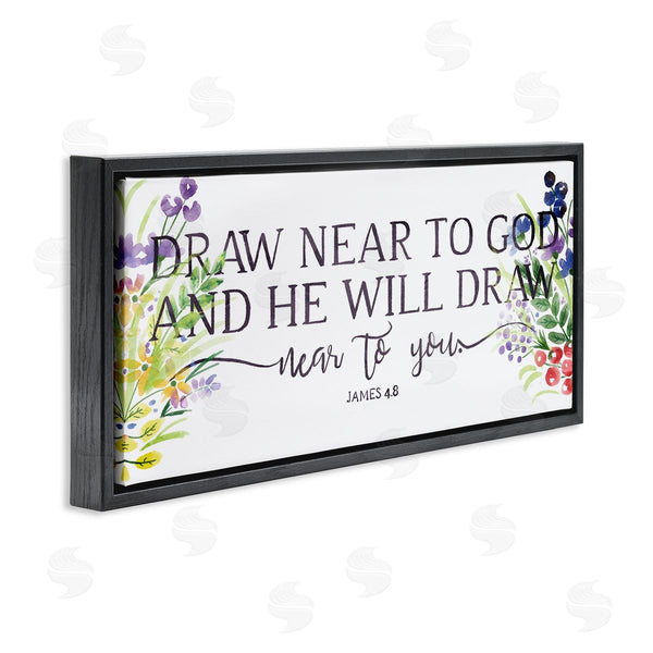 Stupell Industries OnRei | He Will Draw Near Spiritual Florals