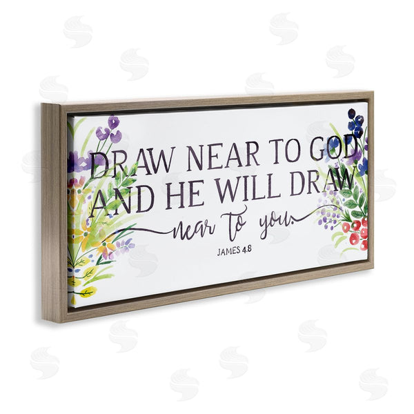 Stupell Industries OnRei | He Will Draw Near Spiritual Florals