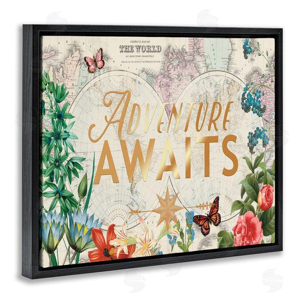 Stupell Industries Ophelia And Company | Adventure Awaits Floral Map