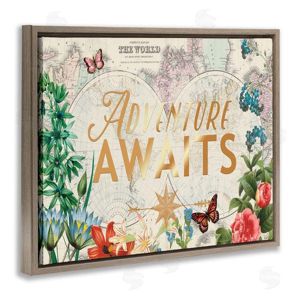 Stupell Industries Ophelia And Company | Adventure Awaits Floral Map