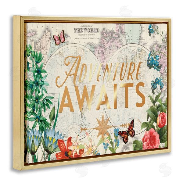 Stupell Industries Ophelia And Company | Adventure Awaits Floral Map