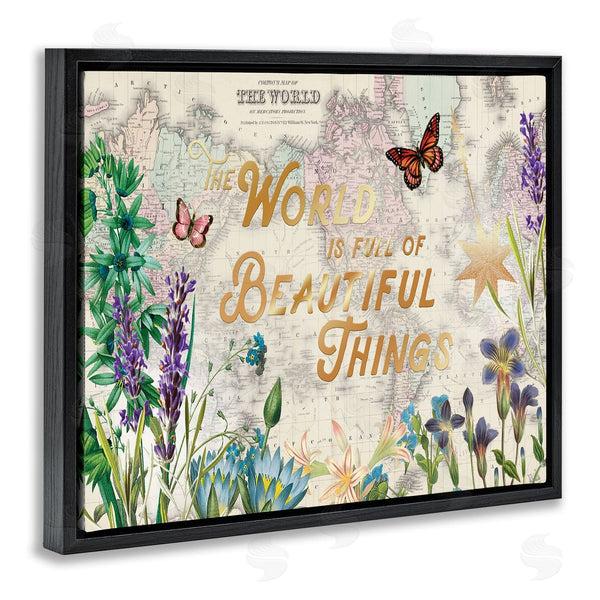 Stupell Industries Ophelia And Company | Beautiful Things Floral Map