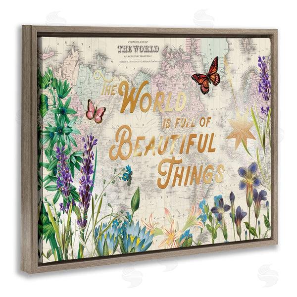Stupell Industries Ophelia And Company | Beautiful Things Floral Map