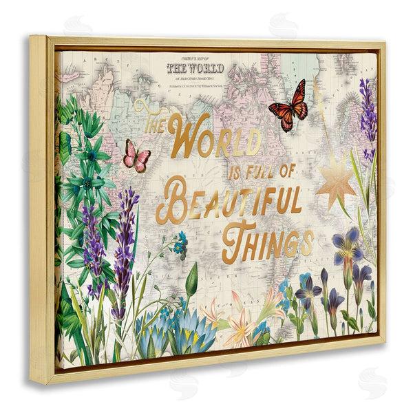 Stupell Industries Ophelia And Company | Beautiful Things Floral Map