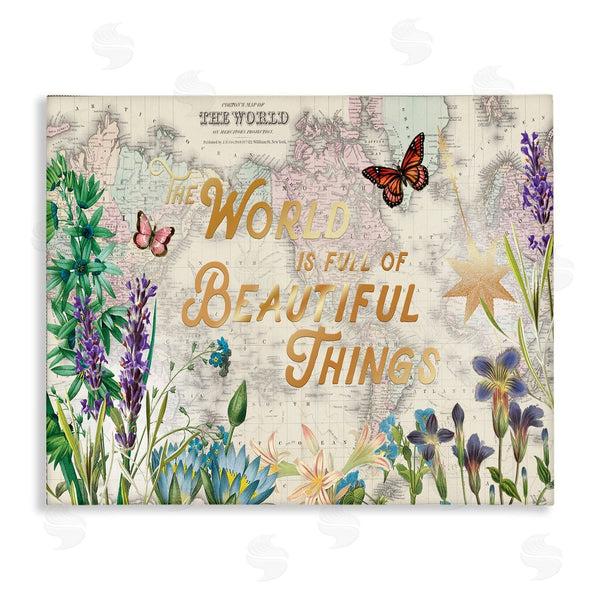 stupell industries Ophelia and Company | Beautiful Things Floral Map