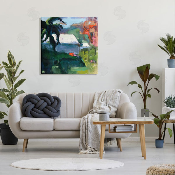 Stupell Industries Page Pearson Railsback | Modern Tropical House Scenery Wall Art
