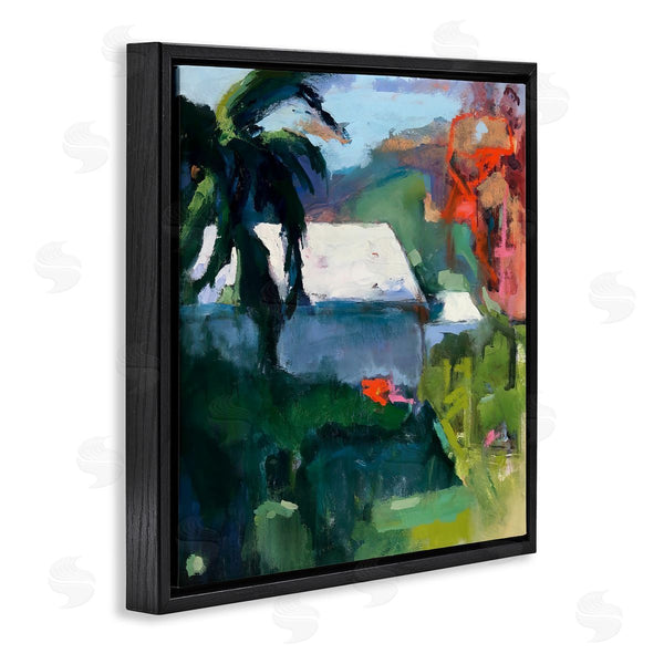 Stupell Industries Page Pearson Railsback | Modern Tropical House Scenery Wall Art