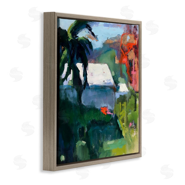 Stupell Industries Page Pearson Railsback | Modern Tropical House Scenery Wall Art