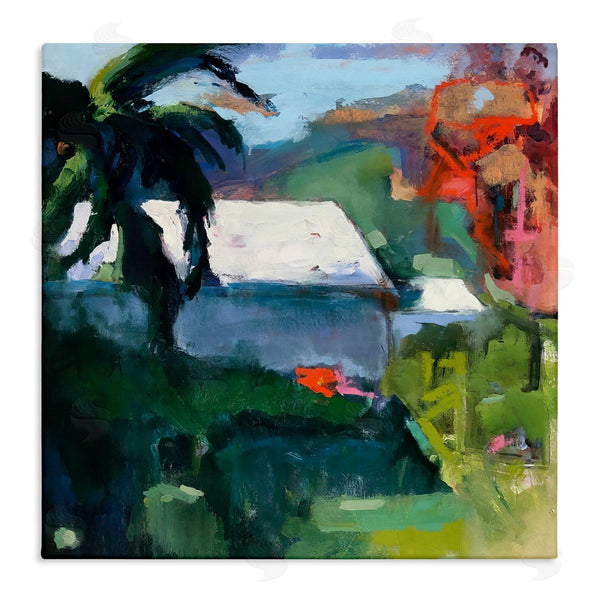 stupell industries Page Pearson Railsback | Modern Tropical House Scenery Wall Art
