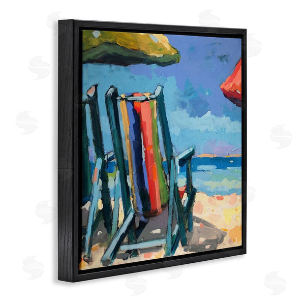 Stupell Industries Page Pearson Railsback | Vivid Beach Chairs Shoreline Wall Art