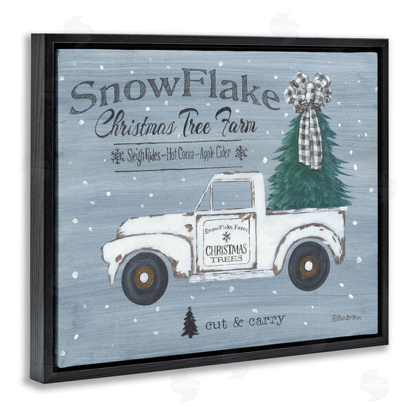 Stupell Industries Pam Britton | Christmas Tree Farm Rustic Weathered Truck Sign Wall Art