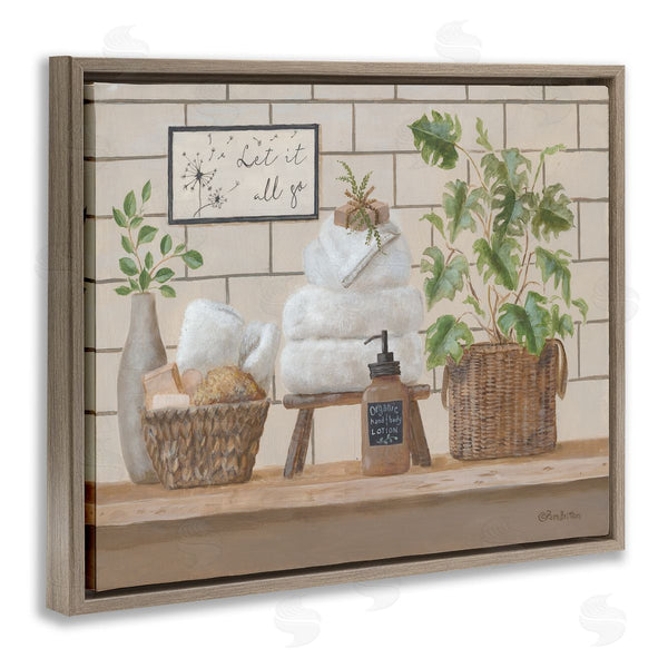 Stupell Industries Pam Britton | Comforting Bathroom Spa Still Life