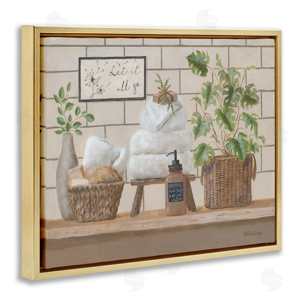 Stupell Industries Pam Britton | Comforting Bathroom Spa Still Life