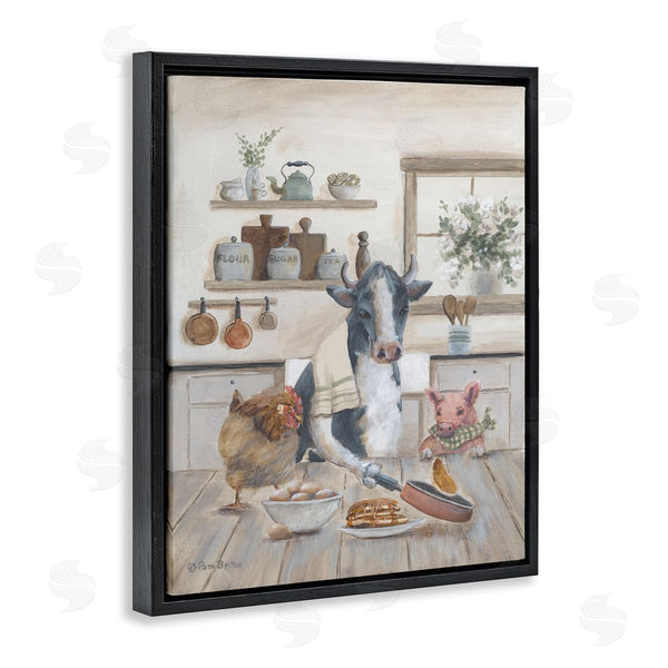 Stupell Industries Pam Britton | Farm Animals In Kitchen Wall Art