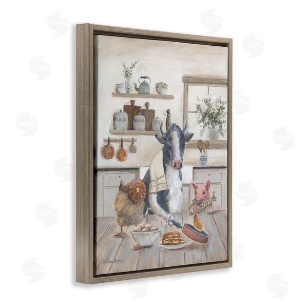 Stupell Industries Pam Britton | Farm Animals In Kitchen Wall Art
