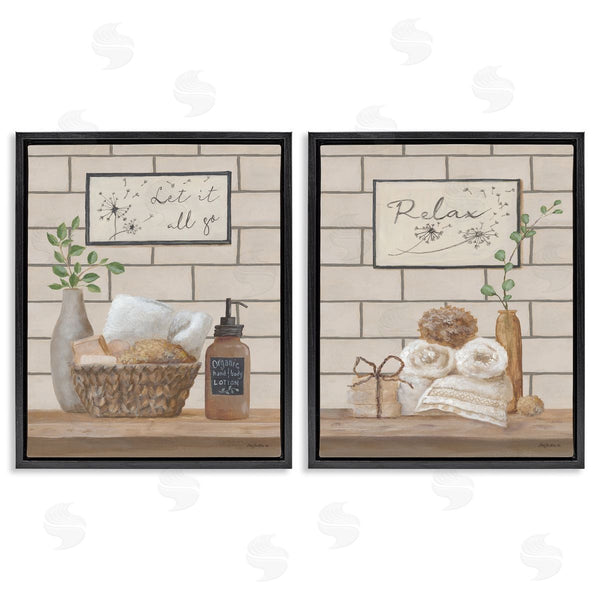 Stupell Industries Pam Britton | Go Relax Traditional Bathroom Wall Art