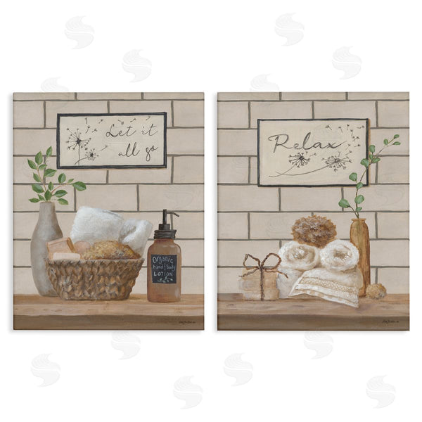 stupell industries Pam Britton | Go Relax Traditional Bathroom Wall Art