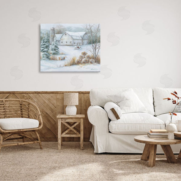 Stupell Industries Pam Britton | Niveous Country Barn Snow Scene Wall Art
