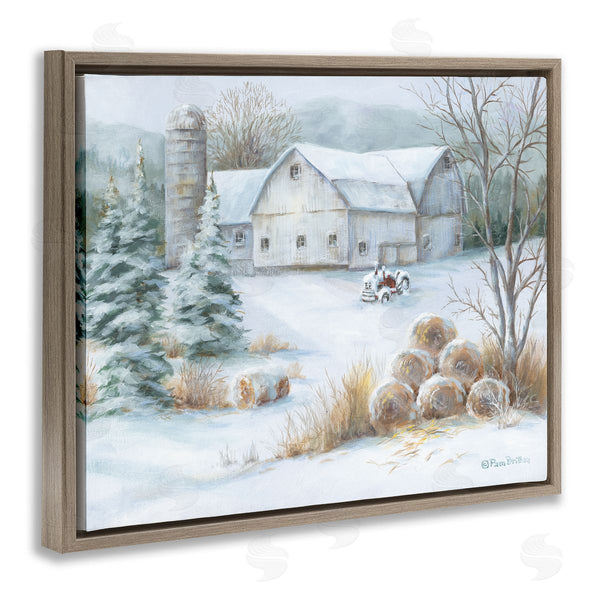Stupell Industries Pam Britton | Niveous Country Barn Snow Scene Wall Art