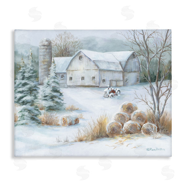 stupell industries Pam Britton | Niveous Country Barn Snow Scene Wall Art