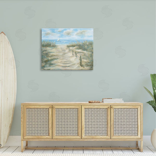 Stupell Industries Pam Britton | Ocean Shore Beach Boardwalk Wall Art