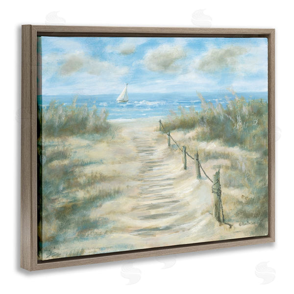 Stupell Industries Pam Britton | Ocean Shore Beach Boardwalk Wall Art