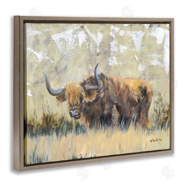 Stupell Industries Pam Britton | Rustic Patterned Longhorn