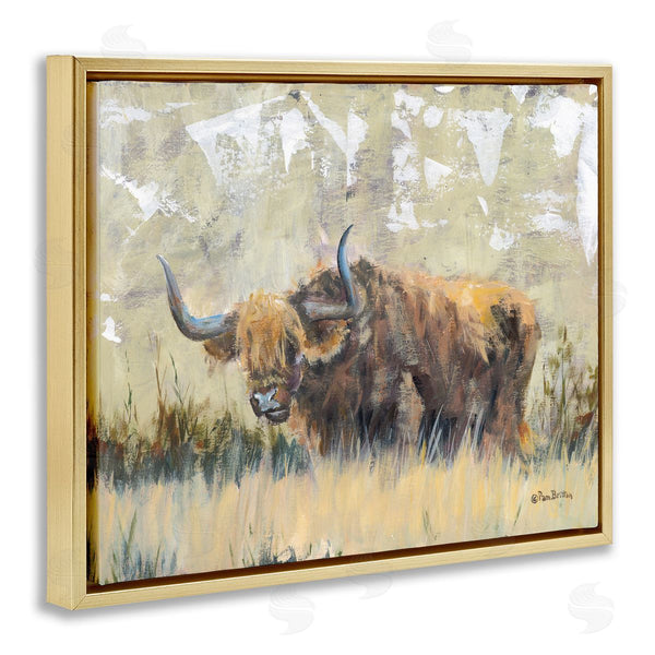 Stupell Industries Pam Britton | Rustic Patterned Longhorn