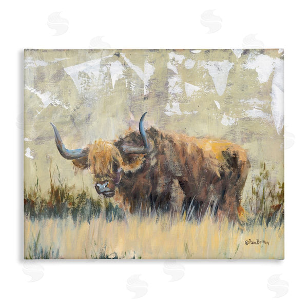 stupell industries Pam Britton | Rustic Patterned Longhorn