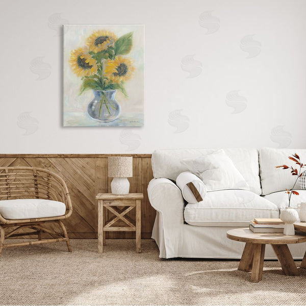 Stupell Industries Pam Britton | Soft Abstract Sunflowers Indoor Flowers Still Life Painting Wall Art