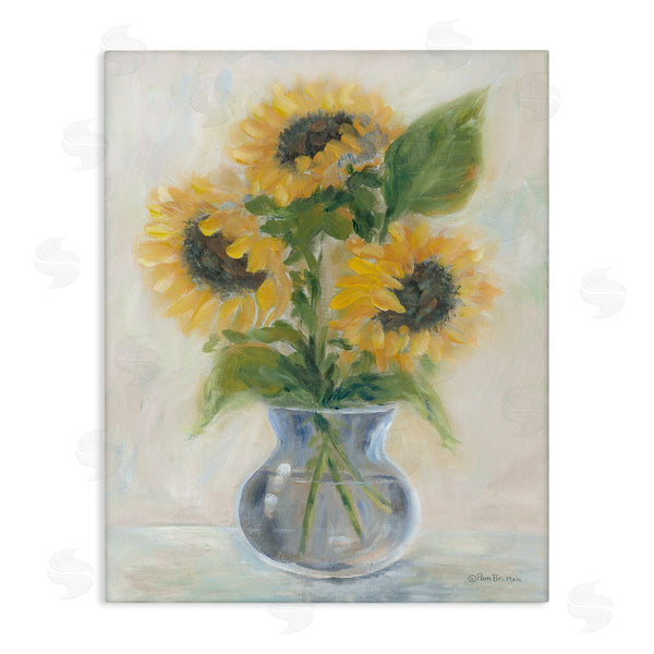 stupell industries Pam Britton | Soft Abstract Sunflowers Indoor Flowers Still Life Painting Wall Art