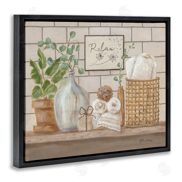 Stupell Industries Pam Britton | Uplifting Bathroom Spa Relax Scene
