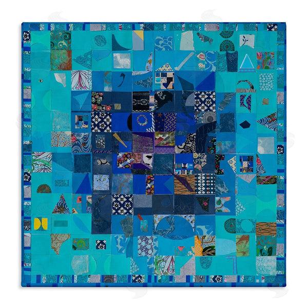 stupell industries Pamela Fingado | Blue Geometric Collage