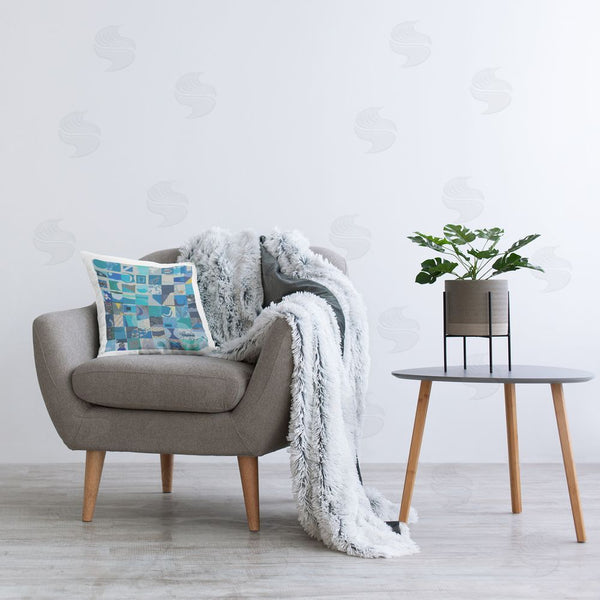 Stupell Industries Pamela Fingado | Geometric Patchwork Abstraction Printed Throw Pillow