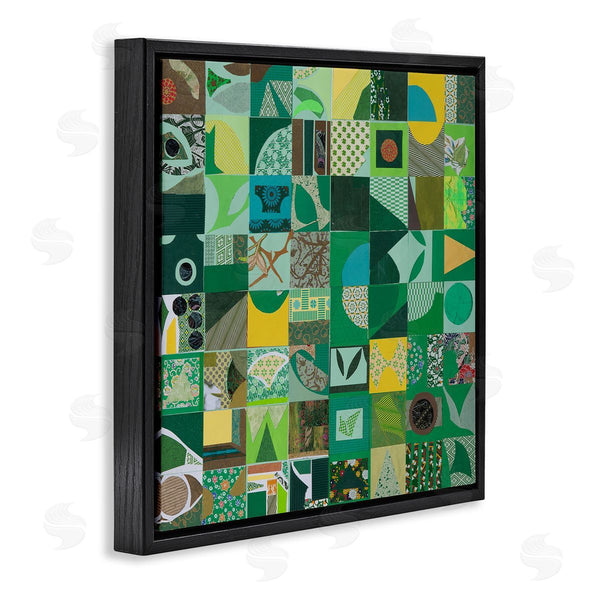 Stupell Industries Pamela Fingado | Green Geometric Collage