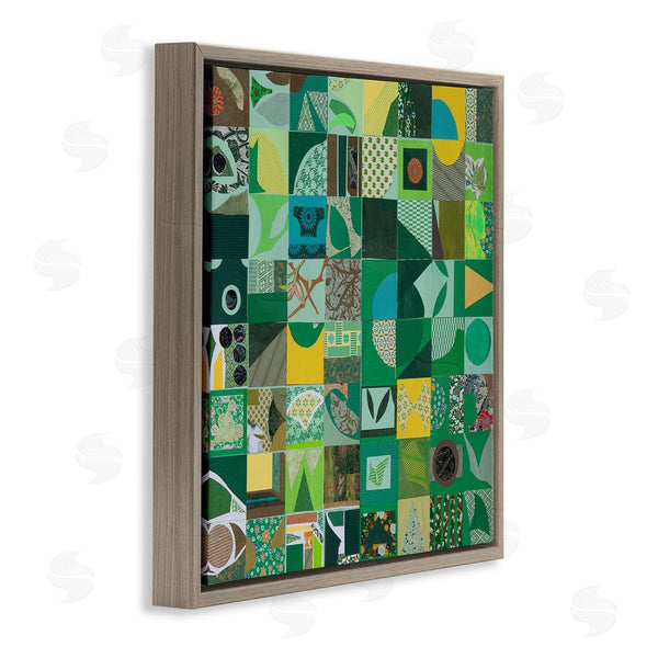 Stupell Industries Pamela Fingado | Green Geometric Collage