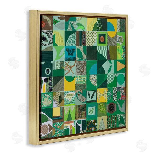 Stupell Industries Pamela Fingado | Green Geometric Collage