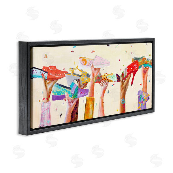Stupell Industries Pamela K. Beer | Hands Holding Shoes Cheerful Bright Patterns