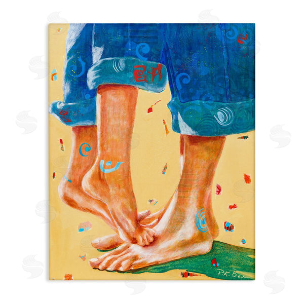 stupell industries Pamela K. Beer | Standing On Tiptoes Dancing in Cuffed Jeans