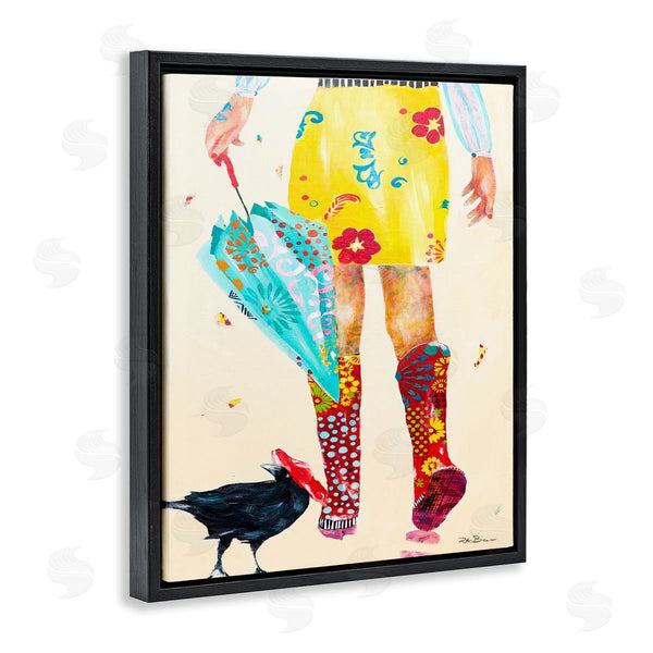 Stupell Industries Pamela K. Beer | Walking In Rainboots Cheerful Vibrant Pattern