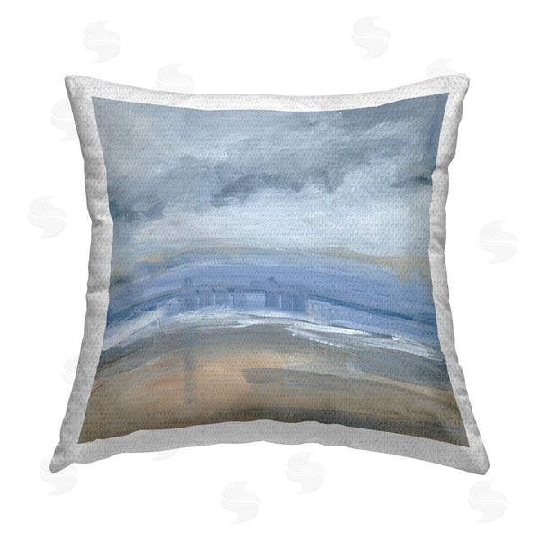 Stupell Industries Pamela Munger | Abstract Beach Scenery Printed Throw Pillow