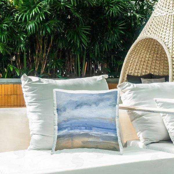 Stupell Industries Pamela Munger | Abstract Beach Scenery Printed Throw Pillow