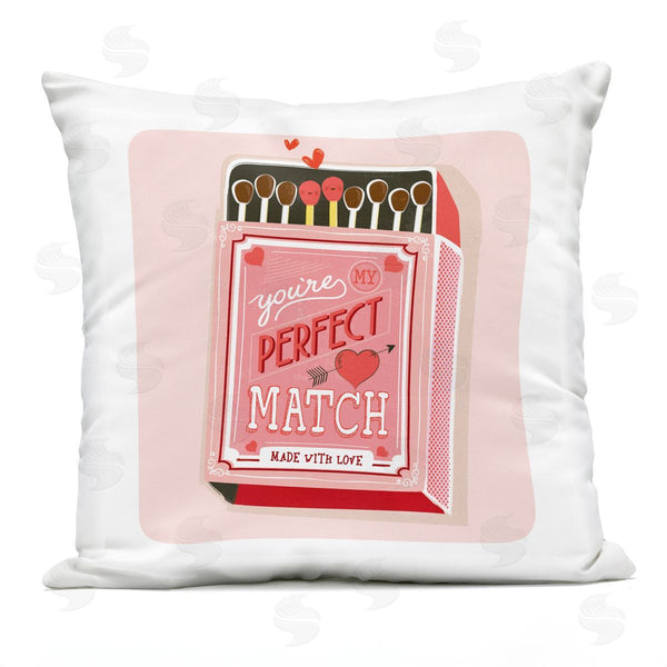Stupell Industries Pan Georgiou | You're My Perfect Match Matchbook Printed Throw Pillow