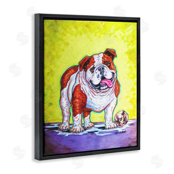 Stupell Industries Pat Cockrell | Bulldog With Baseball Wall Art