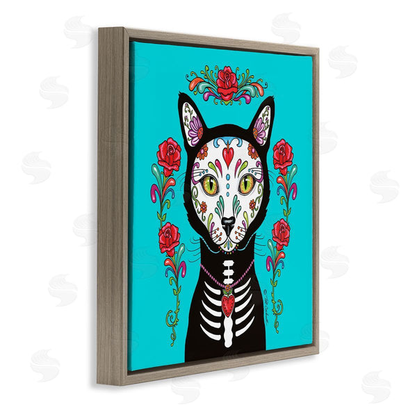 Stupell Industries Pat Cockrell | Day Of Dead Cat Portrait Wall Art