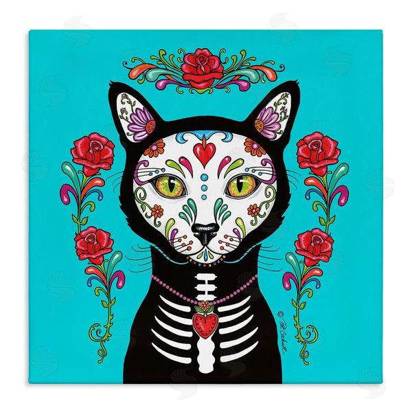 stupell industries Pat Cockrell | Day of Dead Cat Portrait Wall Art