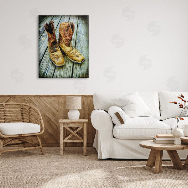 Stupell Industries Pat Cockrell | Old Work Boots Photography Wall Art